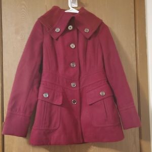 💫Kensie Women Wool Coat Burgundy Color